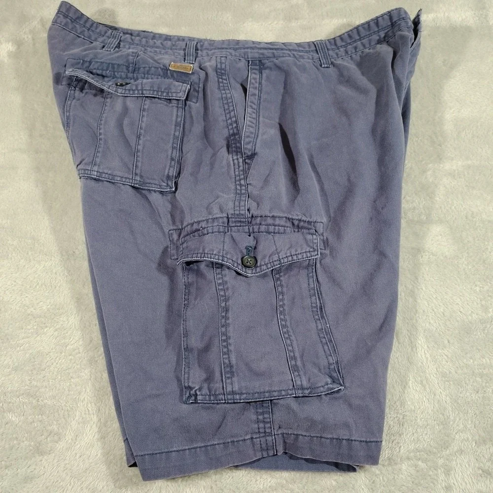 IZOD Cargo Shorts Men 42/10 Navy Outdoor Hiking Comfort Cotton Durable Beach